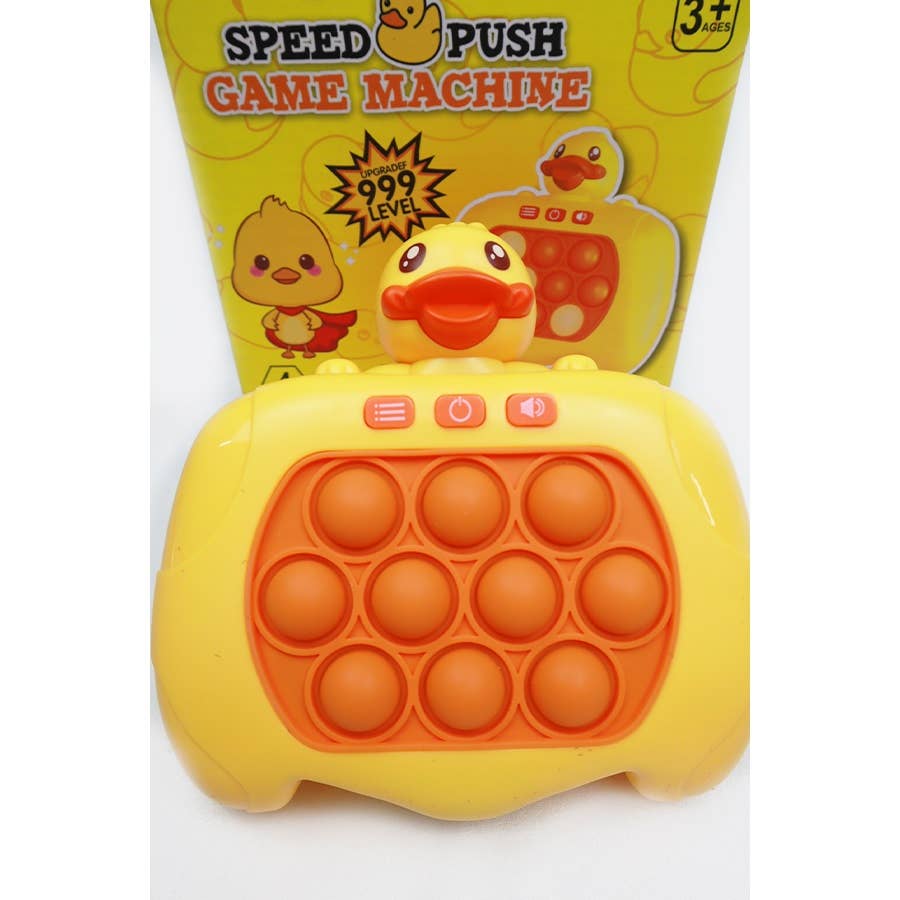 Duck Quick Push Light Up Pop Game Toys: YELLOW / ONE