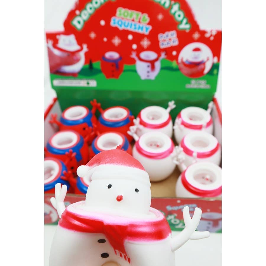 Xmas Santa Snowman Squeeze Toys : MIX COLOR / ONE