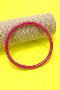 JELLY TUBE GLITTER FOIL BANGLE BRACELETS | 40B106: Pink