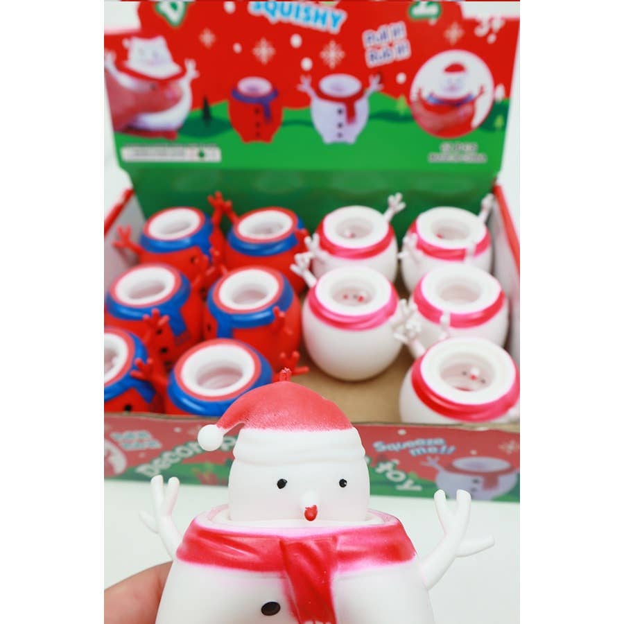 Xmas Santa Snowman Squeeze Toys : MIX COLOR / ONE